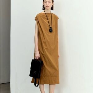 Elegant Brown Sleeveless Dress